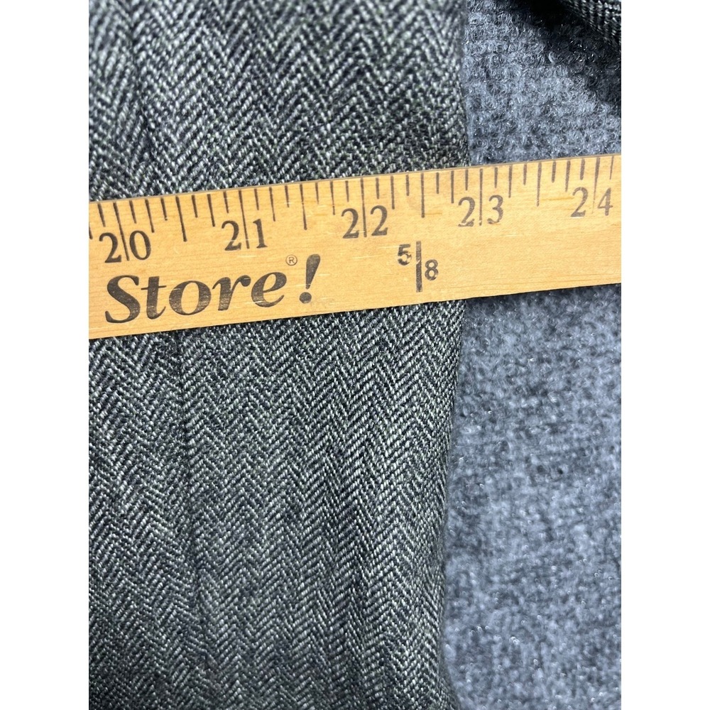 Alan Flusser Men's Grey Herringbone 100% Pure Lambswool Blazer Jacket‎ Size 48L - Picture 10 of 13
